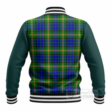 Maitland Tartan Accent Baseball Jacket with Family Crest