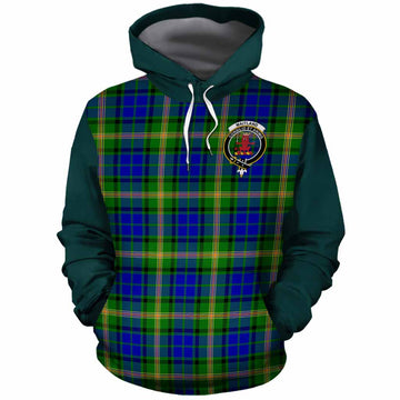 Maitland Tartan Accent Cotton Hoodie with Family Crest