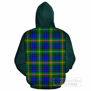 Maitland Tartan Accent Cotton Hoodie with Family Crest