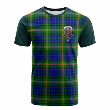 Maitland Tartan Accent Cotton T-shirt with Family Crest