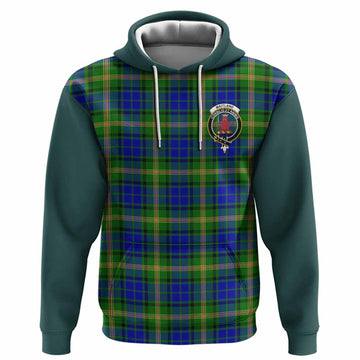 Maitland Tartan Accent Hoodie with Family Crest