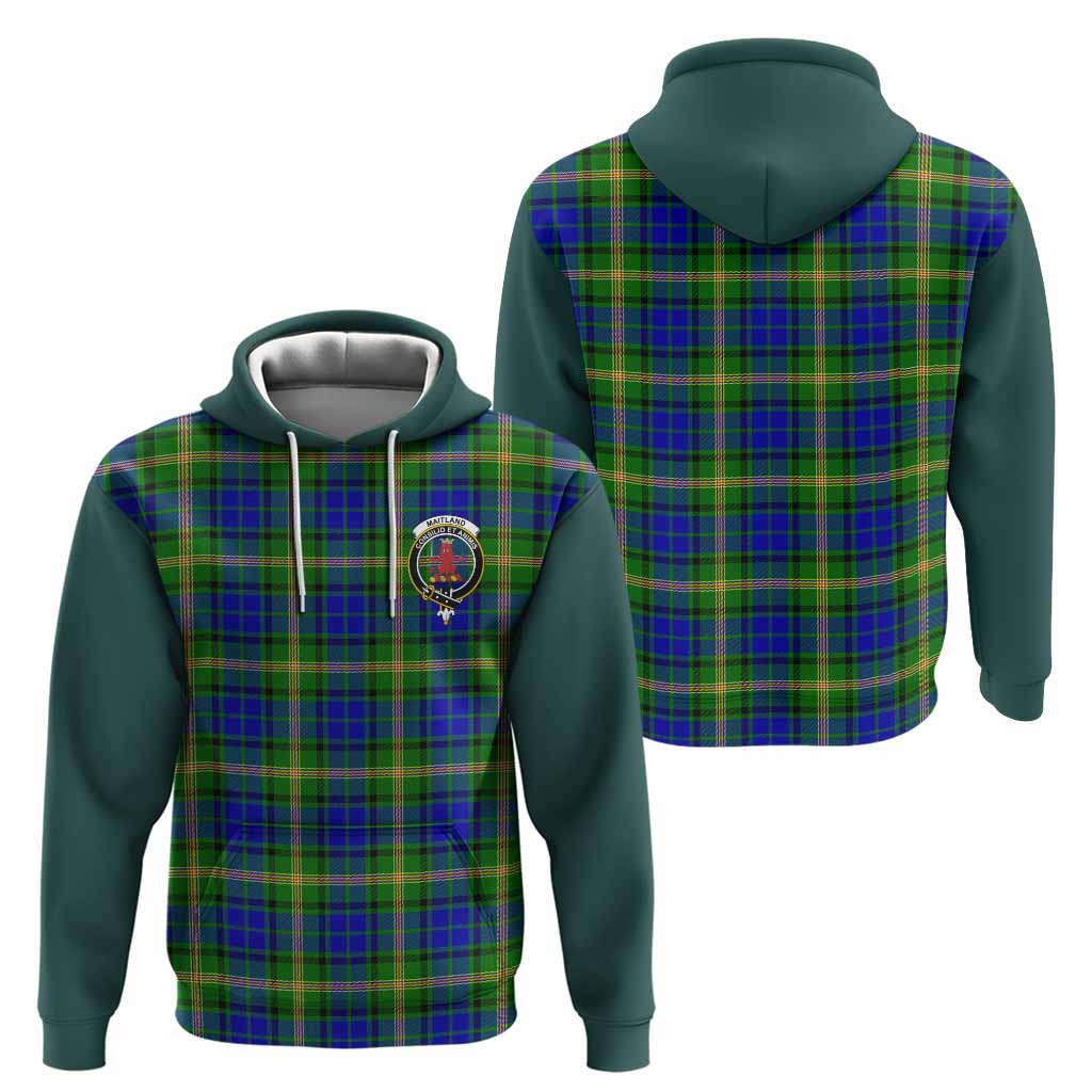 Maitland Tartan Accent Hoodie with Family Crest