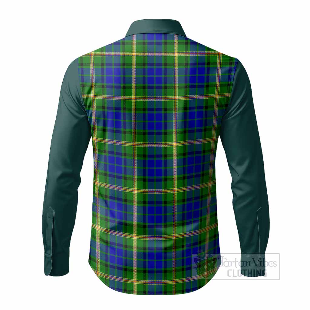 Maitland Tartan Accent Long Sleeve Button Shirts with Family Crest