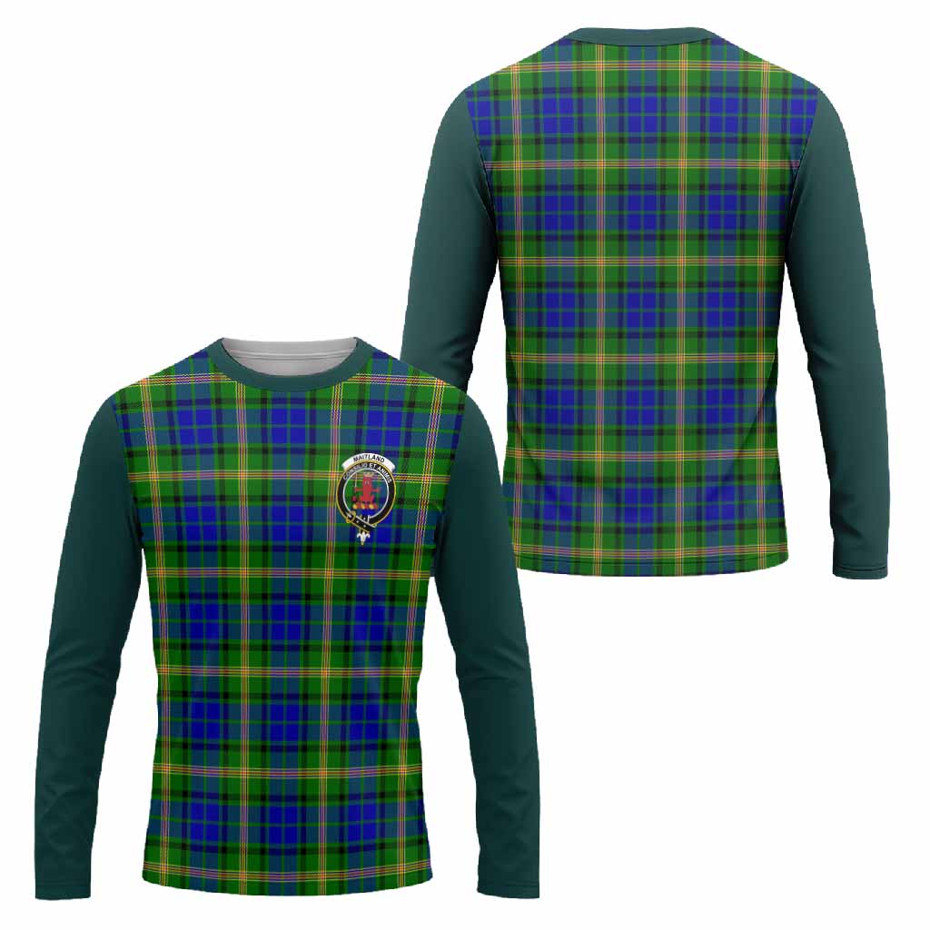 Maitland Tartan Accent Long Sleeve T-Shirt with Family Crest