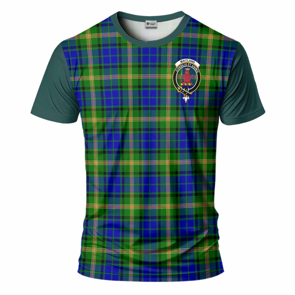 Maitland Tartan Accent T-Shirt with Family Crest