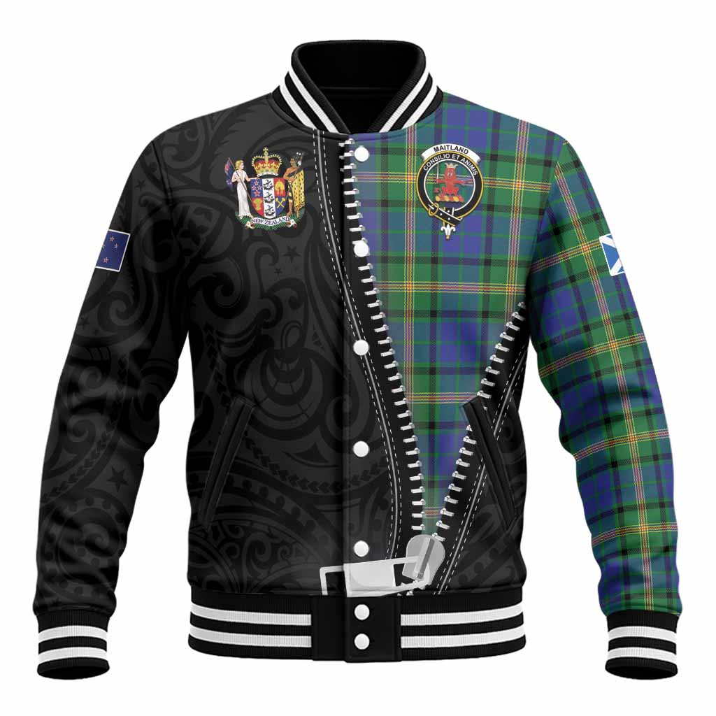 Maitland Tartan Baseball Jacket New Zealand Pattern Unique Zipper Stylized