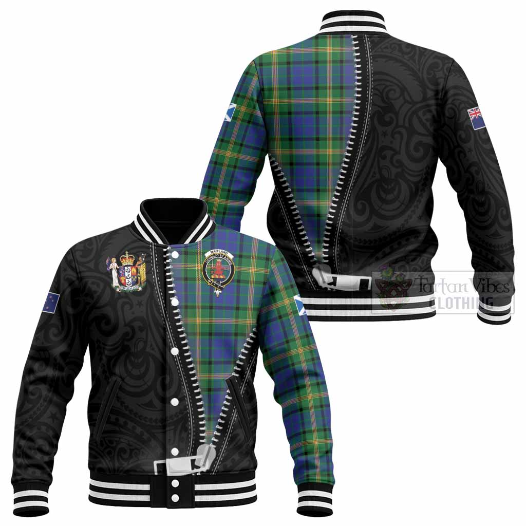 Maitland Tartan Baseball Jacket New Zealand Pattern Unique Zipper Stylized