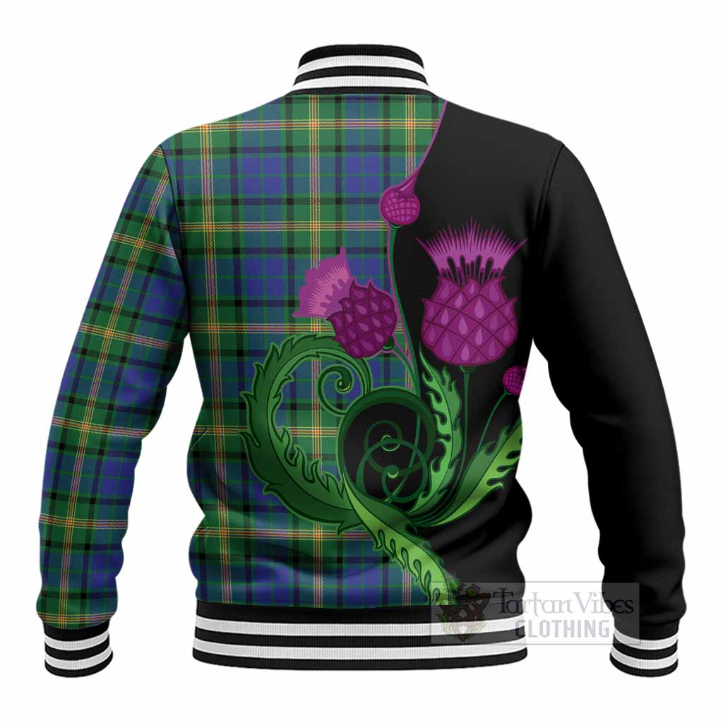 Maitland Tartan Baseball Jacket Traditional Scottish Thistle