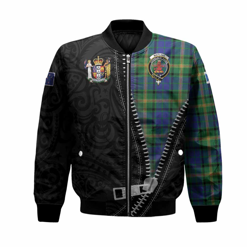 Maitland Tartan Bomber Jacket New Zealand Pattern Unique Zipper Stylized