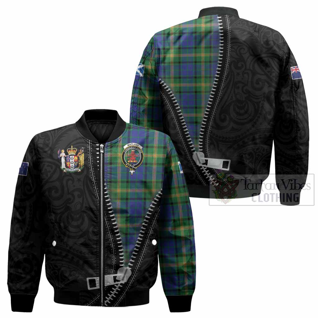 Maitland Tartan Bomber Jacket New Zealand Pattern Unique Zipper Stylized