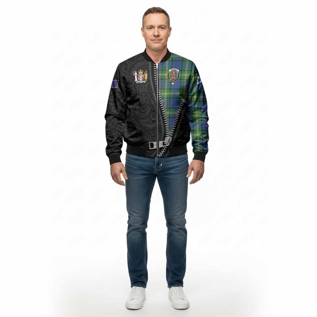 Maitland Tartan Bomber Jacket New Zealand Pattern Unique Zipper Stylized