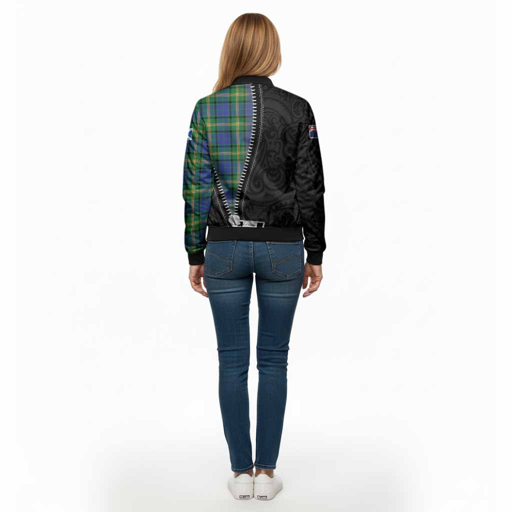 Maitland Tartan Bomber Jacket New Zealand Pattern Unique Zipper Stylized