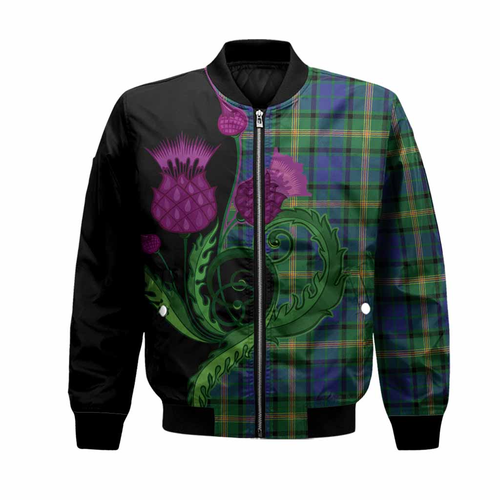 Maitland Tartan Bomber Jacket Traditional Scottish Thistle