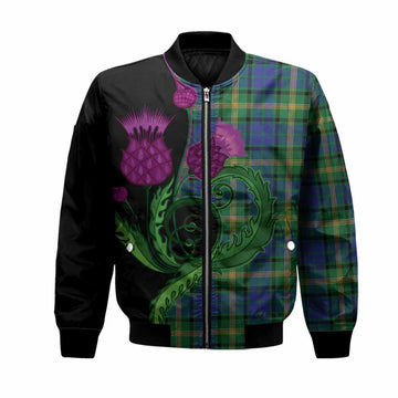 Maitland Tartan Bomber Jacket Traditional Scottish Thistle