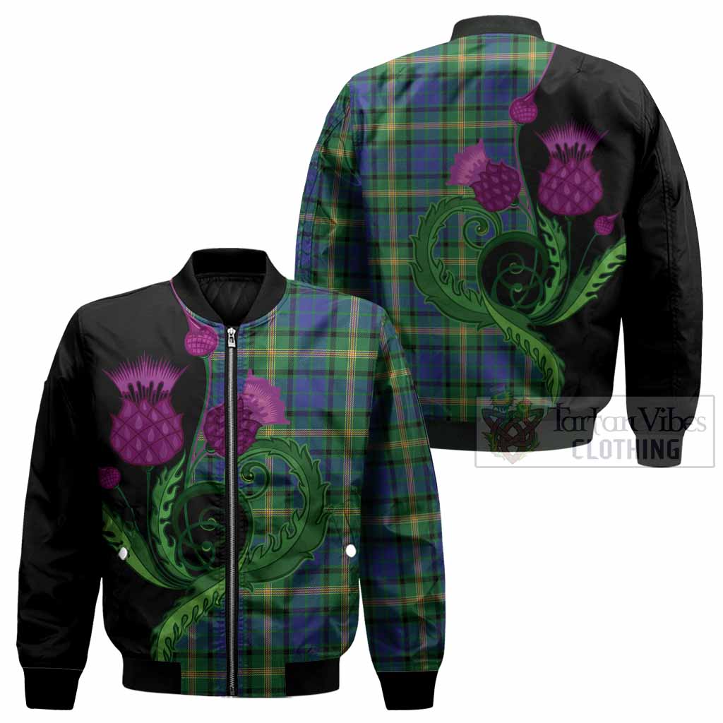 Maitland Tartan Bomber Jacket Traditional Scottish Thistle