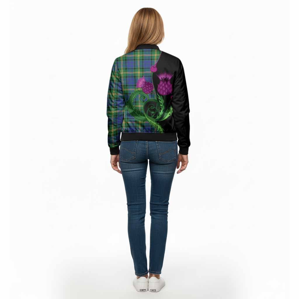 Maitland Tartan Bomber Jacket Traditional Scottish Thistle