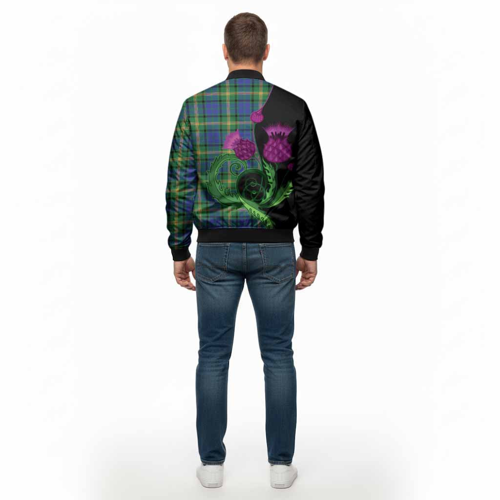 Maitland Tartan Bomber Jacket Traditional Scottish Thistle