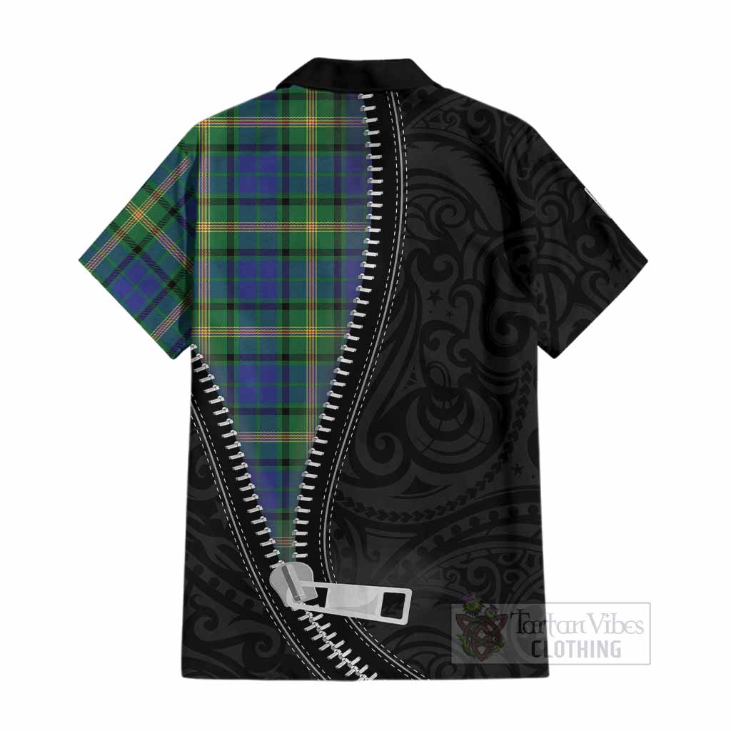 Maitland Tartan Cotton Hawaiian Shirt New Zealand Pattern Unique Zipper Stylized