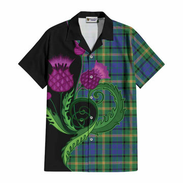 Maitland Tartan Cotton Hawaiian Shirt Traditional Scottish Thistle