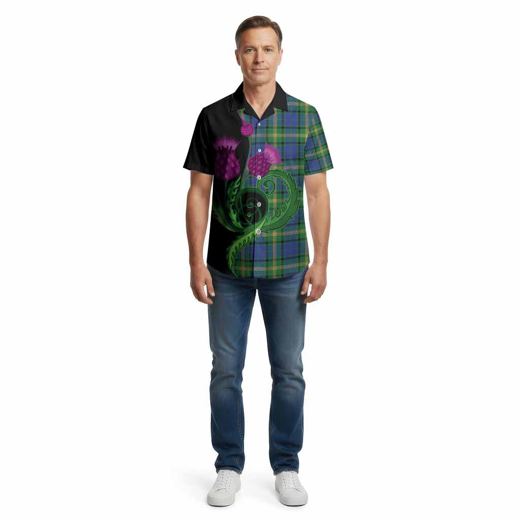 Maitland Tartan Cotton Hawaiian Shirt Traditional Scottish Thistle