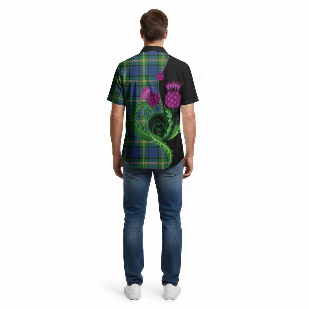 Maitland Tartan Cotton Hawaiian Shirt Traditional Scottish Thistle