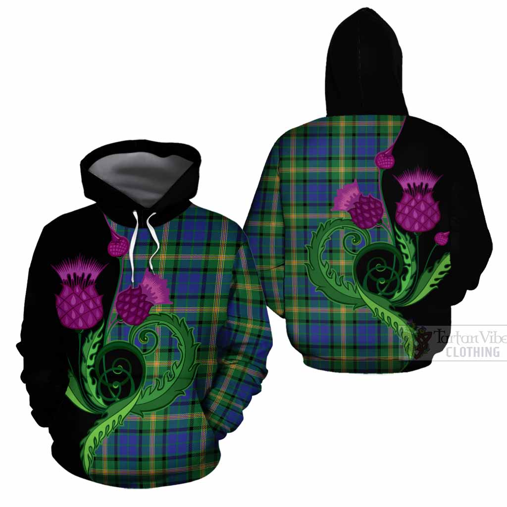 Maitland Tartan Cotton Hoodie Traditional Scottish Thistle