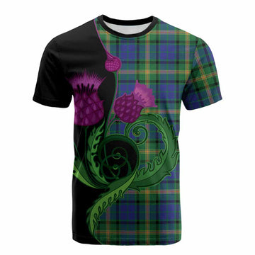 Maitland Tartan Cotton T-shirt Traditional Scottish Thistle
