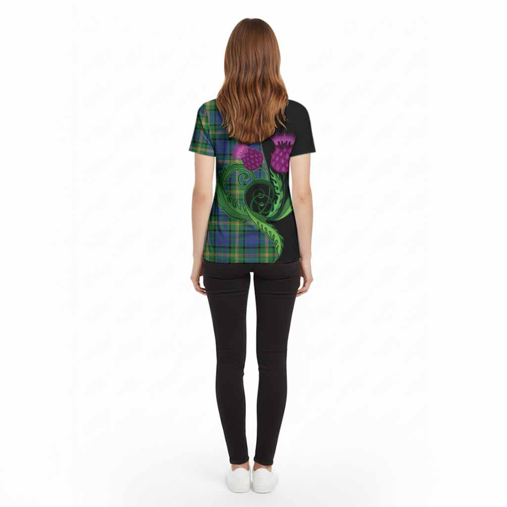 Maitland Tartan Cotton T-shirt Traditional Scottish Thistle