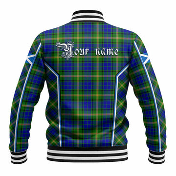 Maitland Tartan Crest Baseball Jacket Scotland Coat of Arm Flag Style