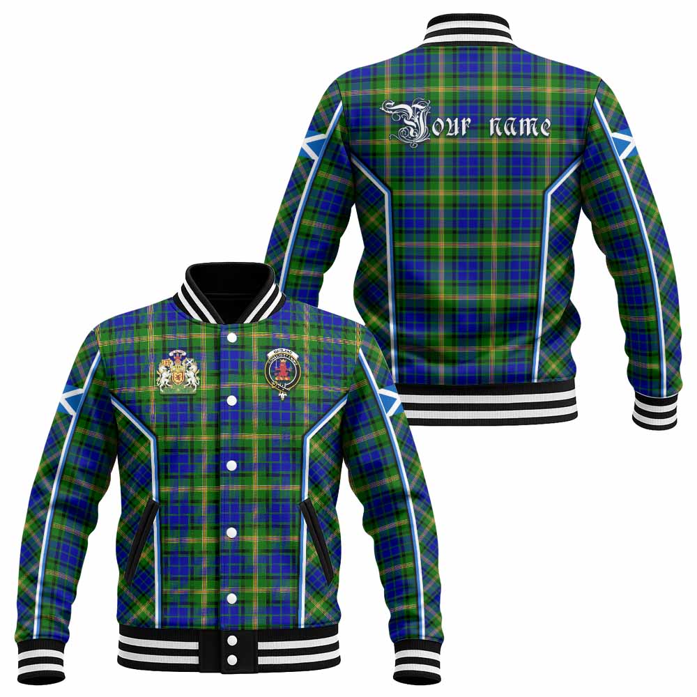 Maitland Tartan Crest Baseball Jacket Scotland Coat of Arm Flag Style - Tartan Vibes Clothing