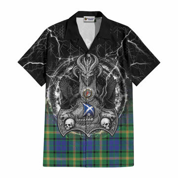 Maitland Tartan Crest Cotton Hawaiian Shirt Celtic Odin's Raven Legacy
