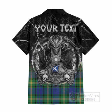 Maitland Tartan Crest Cotton Hawaiian Shirt Celtic Odin's Raven Legacy