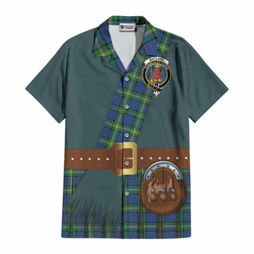 Maitland Tartan Crest Cotton Hawaiian Shirt Kilt Costume Style