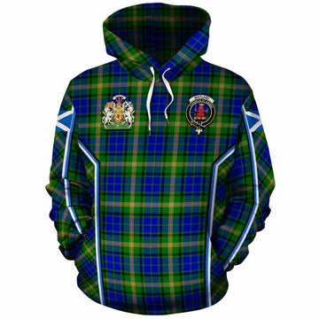 Maitland Tartan Crest Cotton Hoodie Scotland Coat of Arm Flag Style - Tartan Vibes Clothing