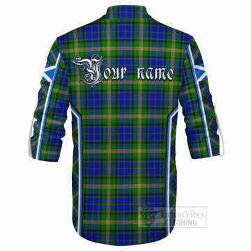 Maitland Tartan Crest Ghillie Kilt Shirt Scotland Coat of Arm Flag Style
