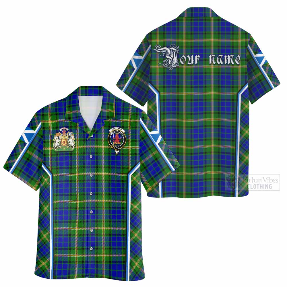 Maitland Tartan Crest Hawaiian Shirt Scotland Coat of Arm Flag Style - Tartan Vibes Clothing