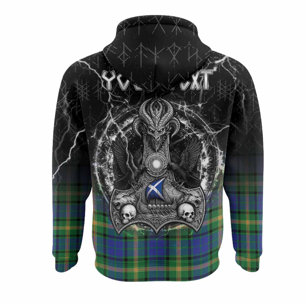 Maitland Tartan Crest Hoodie Celtic Odin's Raven Legacy