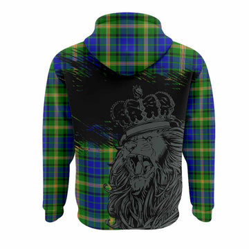 Maitland Tartan Crest Hoodie Crowned Lion Heritage Style