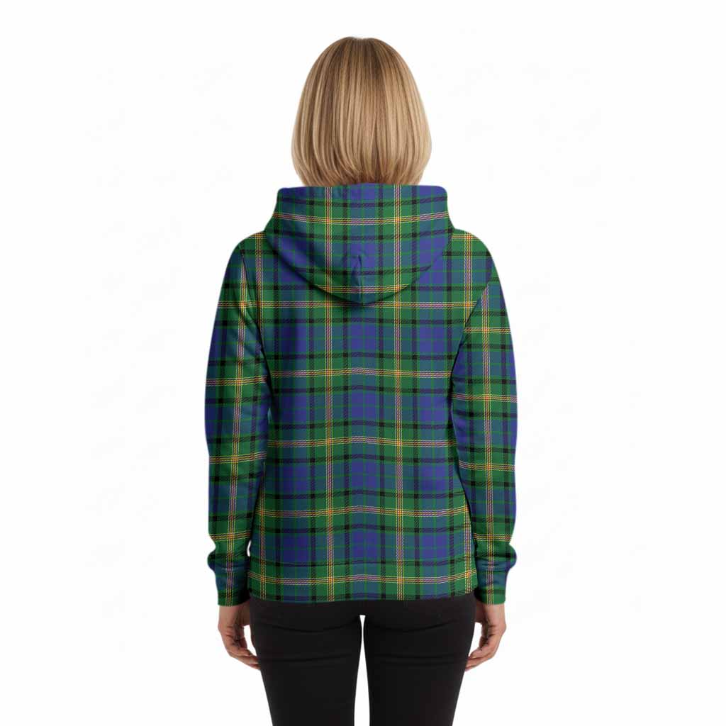 Maitland Tartan Crest Hoodie Ferocious Lion Style