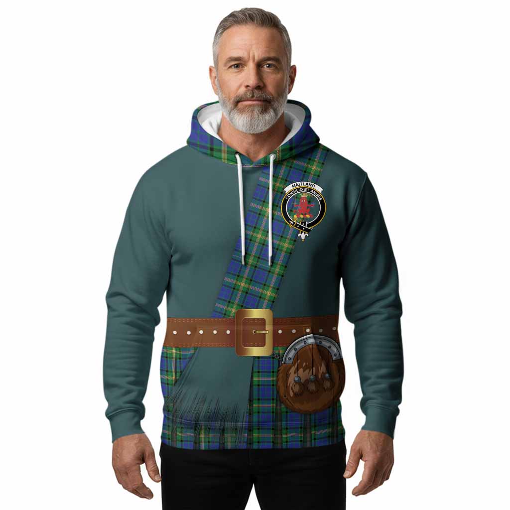 Maitland Tartan Crest Hoodie Kilt Costume Style