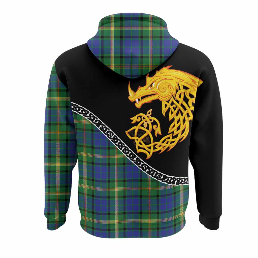 Maitland Tartan Crest Hoodie Legendary Dragon Knot Half Style