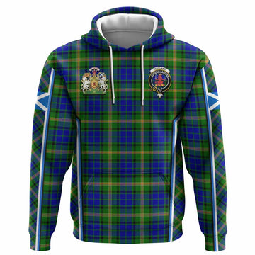 Maitland Tartan Crest Hoodie Scotland Coat of Arm Flag Style