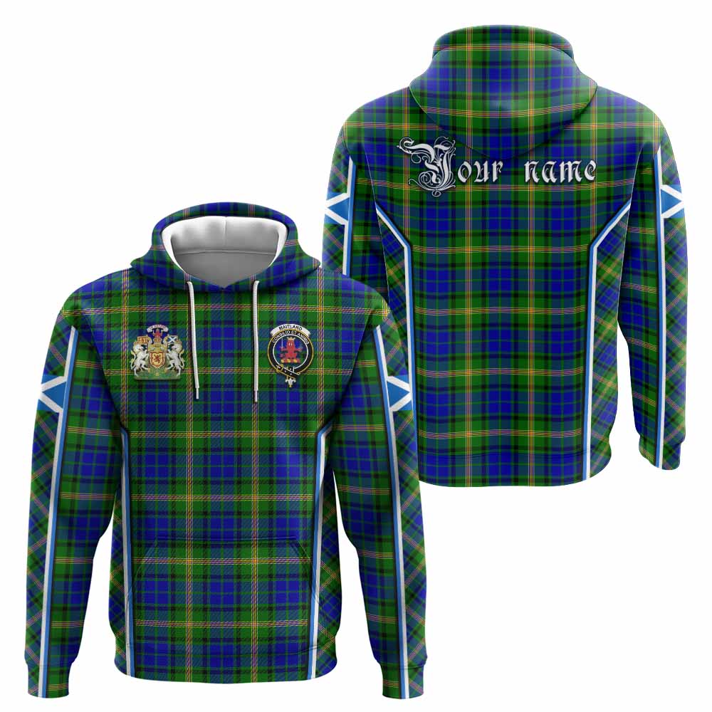 Maitland Tartan Crest Hoodie Scotland Coat of Arm Flag Style - Tartan Vibes Clothing