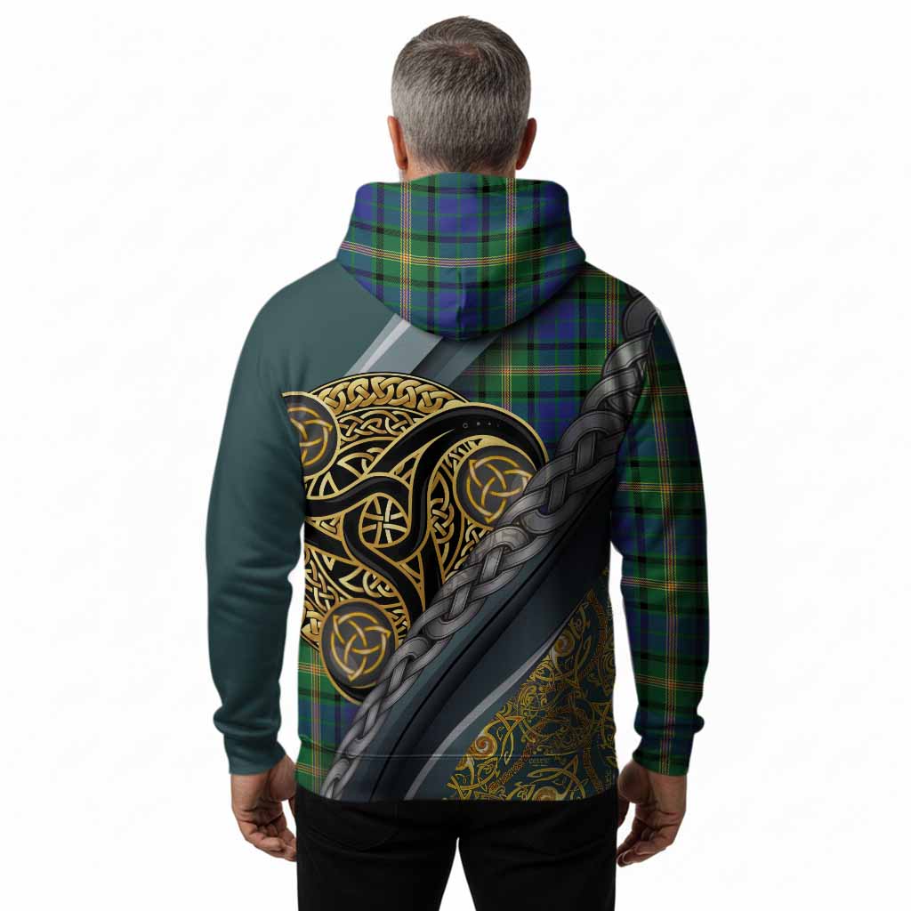 Maitland Tartan Crest Hoodie Scottish Triskele Celtic