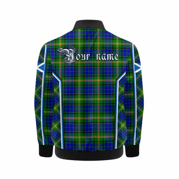 Maitland Tartan Crest Kid Bomber Jacket Scotland Coat of Arm Flag Style - Tartan Vibes Clothing