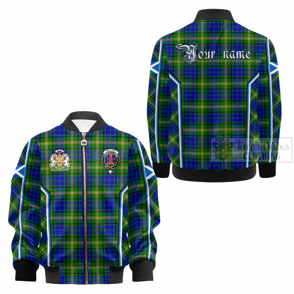 Maitland Tartan Crest Kid Bomber Jacket Scotland Coat of Arm Flag Style - Tartan Vibes Clothing