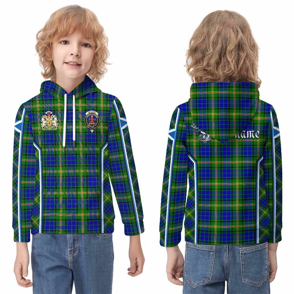 Maitland Tartan Crest Kid Hoodie Scotland Coat of Arm Flag Style - Tartan Vibes Clothing