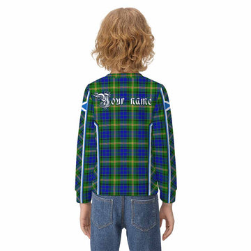 Maitland Tartan Crest Kid Knitted Sweatshirt Scotland Coat of Arm Flag Style - Tartan Vibes Clothing