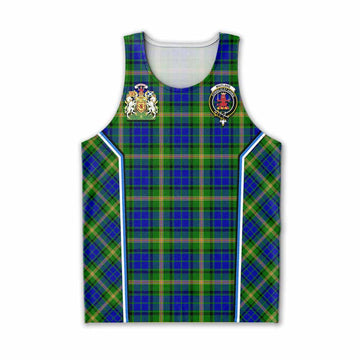 Maitland Tartan Crest Men Tank Top Scotland Coat of Arm Flag Style