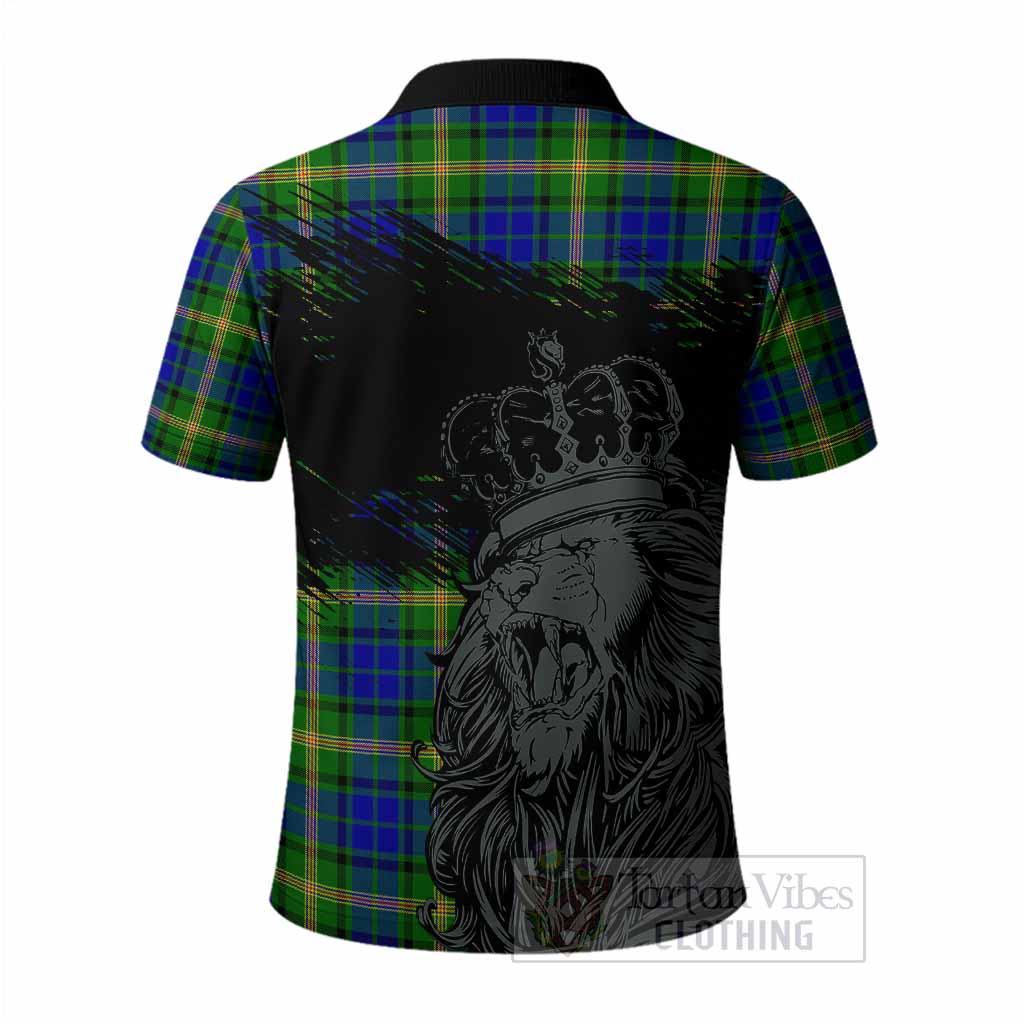 Maitland Tartan Crest Polo Shirt Crowned Lion Heritage Style